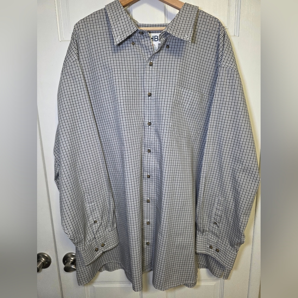 Harbor Bay HB Long Sleeve Cotton Blend Shirt- Men's Big & Tall Size 4XL